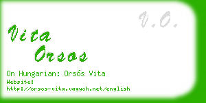 vita orsos business card